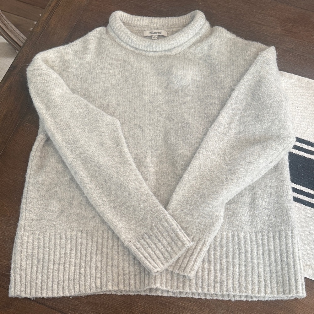 Madewell Women's Light Gray Crewneck Sweater